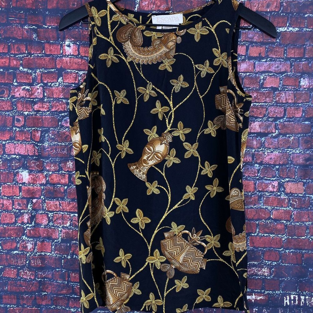 Escada MARGERETHA LEY Unique Multi Silk Shell 34